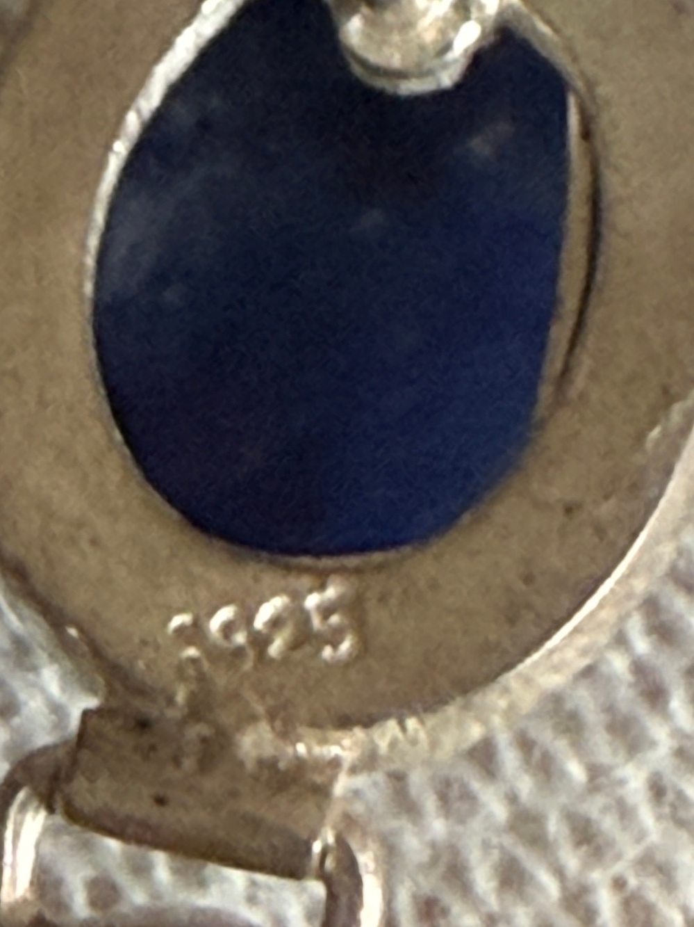 Sterling Silver blue Lapis Earrings - Picture 2 of 5